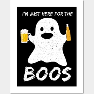 I'm just here for the boos Funny Beer Lover Halloween Posters and Art